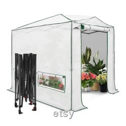 EAGLE PEAK 8x6 Portable Walk-in Pop-up Woven PE Greenhouse