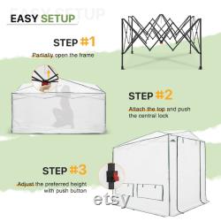 EAGLE PEAK 8x6 Portable Walk-in Pop-up Woven PE Greenhouse