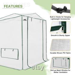 EAGLE PEAK 8x6 Portable Walk-in Pop-up Woven PE Greenhouse