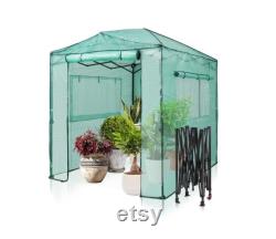 EAGLE PEAK Easy Fast Setup 8'x6' Portable Walk-in Pop-up Greenhouse Canopy