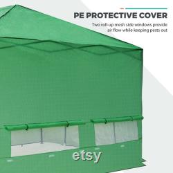 EAGLE PEAK Replacement Cover for 12'x8' Portable Walk-in Greenhouse,Roll-Up Zipper Entry Doors and Large Roll-Up Windows(Frame Not Included)