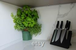 Elegant Wood-Look Corner Hydroponic Tower Garden Indoor Vertical Planter for Fresh Herbs and Vegetables