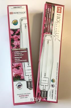 Eye Hortilux 1000 Watt Enhanced Spectrum Super HPS Grow Lamp Set of 2 NEW