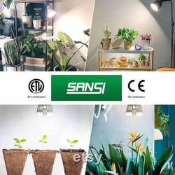 FULL SPECTRUM Growlight Includes Stand Clip Sansi 10W Full-Spectrum LED Grow Light,With Electrical Socket and Clamp Attach to Container