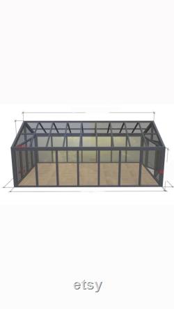 Finished Greenhouse Luxury Cottage Cabin Venue Glass tiny house pieces 14ftx24ft