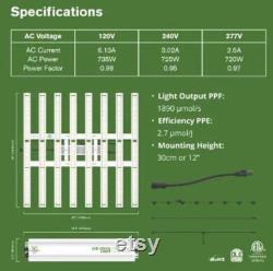 Flora Flex's 700Watt Grow Light (4x4 Footprint) 120V