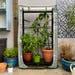 Foldable Mini Greenhouse Cold Frame For Patio Balcony Garden Portable Flat Folding Free Standing Tomato Grow Cage With Removable Shelves