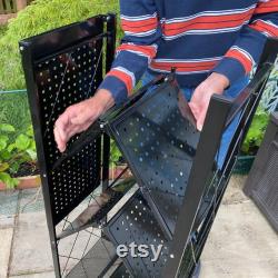 Foldable Mini Greenhouse Cold Frame for Patio Balcony Garden Portable Flat Folding Free Standing Tomato Grow Cage with Removable Shelves