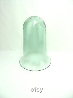 French Antique Hand-blown Green Glass Dome Antique Garden Globe for Veggie Safe Keeping and Growing