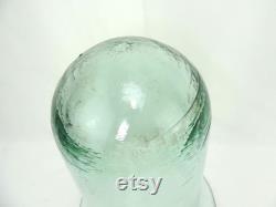 French Antique Hand-blown Green Glass Dome Antique Garden Globe for Veggie Safe Keeping and Growing