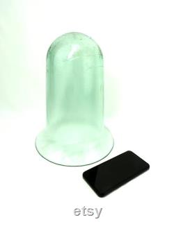 French Antique Hand-blown Green Glass Dome Antique Garden Globe for Veggie Safe Keeping and Growing