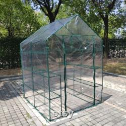 Full DIY Green House Kit, (Materials instructions) WALK-IN 2 Tier 8 Shelf Portable Lawn and Garden Greenhouse(56 W x 56 D x 76 H)