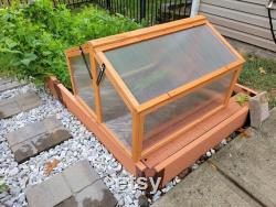 Garden Grow Polycarbonate Wooden Cold Frame Greenhouse Outdoor Planting Shelter