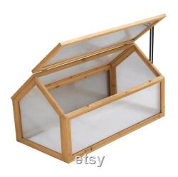 Garden Grow Polycarbonate Wooden Cold Frame Greenhouse Outdoor Planting Shelter