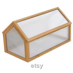 Garden Grow Polycarbonate Wooden Cold Frame Greenhouse Outdoor Planting Shelter
