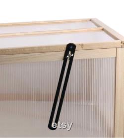 Garden Portable Wooden Cold Frame Greenhouse, Raised Planter Protection Box, for Indoor and Outdoor (39 L x 25 W x 15 H)