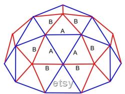 Geodesic Dome Hubs Only Kit for Building a 2v Standard Geodesic Dome 11 to 20 wide, using 1 PVC pipe.