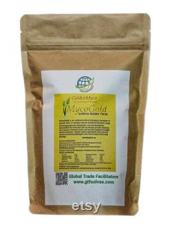 GoldenMyco Mycorrhizae Plant Food Increased Nutrient Intake and Inoculant for crops and plants Fertilizer Root Growth Enhancer Eco friendly