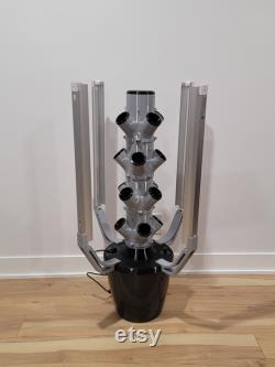 Gray 16 Plant Aeroponic Tower