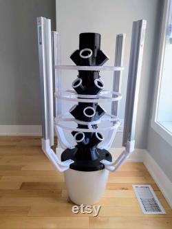 Gray 16 Plant Aeroponic Tower