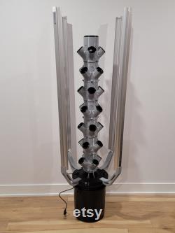 Gray 28 Plant Hydroponic Tower Reservoir Pump