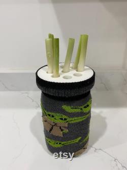 Green Onion Scallion Wide Mouth Mason Jar Adapter for Kratky Gardening