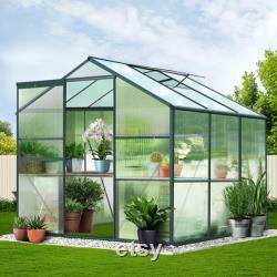 Greenhouse Aluminium Green House Garden Shed Polycarbonate 1.9x1.9M