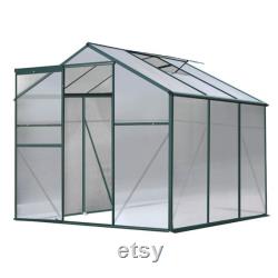 Greenhouse Aluminium Green House Garden Shed Polycarbonate 1.9x1.9M