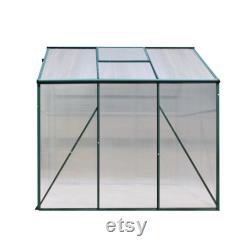 Greenhouse Aluminium Green House Garden Shed Polycarbonate 1.9x1.9M