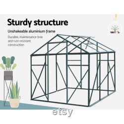 Greenhouse Aluminium Green House Garden Shed Polycarbonate 1.9x1.9M