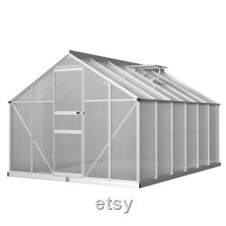 Greenhouse Aluminium Green House Garden Shed Polycarbonate 3.6x2.5M