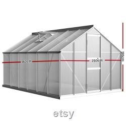 Greenhouse Aluminium Green House Garden Shed Polycarbonate 3.6x2.5M