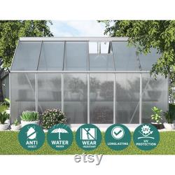 Greenhouse Aluminium Green House Garden Shed Polycarbonate 3.6x2.5M