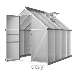 Greenhouse Aluminium Green House Polycarbonate Garden Shed 2.4x1.9M