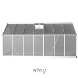 Greenhouse Aluminium Green House Polycarbonate Garden Shed 4.2x2.5M