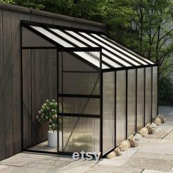 Greenhouse Anthracite Aluminum Full Kit 274.3 ft, 50.3 x 144.8 x 51.5 78.3