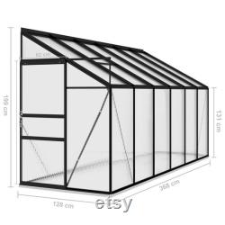 Greenhouse Anthracite Aluminum Full Kit 274.3 ft, 50.3 x 144.8 x 51.5 78.3