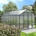 Greenhouse, Greenhouses For Outdoors With 2 Vents, Lockable Door, Rivet Structure, Heavy Duty, Aluminum Green House For Winters Garden
