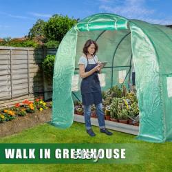 Greenhouse for Outdoors Greenhouse Walk-in Green House L9.8'xW6.5'xH6.5' Plastic