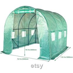 Greenhouse for Outdoors Greenhouse Walk-in Green House L9.8'xW6.5'xH6.5' Plastic