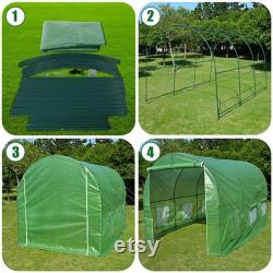 Greenhouse for Outdoors Greenhouse Walk-in Green House L9.8'xW6.5'xH6.5' Plastic