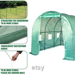 Greenhouse for Outdoors Greenhouse Walk-in Green House L9.8'xW6.5'xH6.5' Plastic