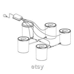 Grow1 Deep Water Culture (DWC) 4 Bucket with Reservoir Complete Hydroponic Kit