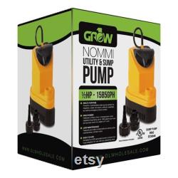 Grow1 Nommi Utility and Sump Pump 1585 GPH 1 2 HP