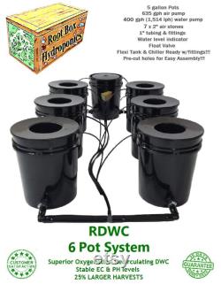 Grow 6 Recirculating Deep Water Culture Hydroponics System DWC