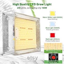Grow Tent Kit Complete 3.3x3.3ft LED Grow Light Dimmable Full Spectrum Indoor Grow Tent Kit 24 x24 x55 Grow Tent with 4 Inch Ventilation Kit