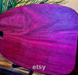 Handmade Cutting Charcuterie Board Purple Heart Exotic Wood Personalized and Laser Engraved