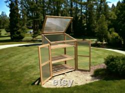 Handmade Wooden Greenhouse Mini Greenhouse for Cold Frame Gardening with Polycarbonate Growhouse
