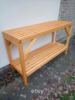 Heavy Duty Greenhouse wooden Staging and Potting Bench