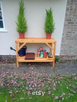 Heavy Duty Greenhouse wooden Staging and Potting Bench